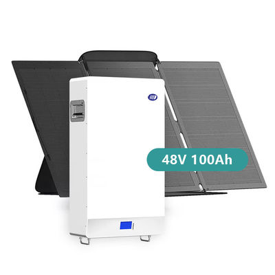 LiFePO4 Bateria montada na parede 5Kwh Sistema de armazenamento de energia doméstica 48V 100Ah